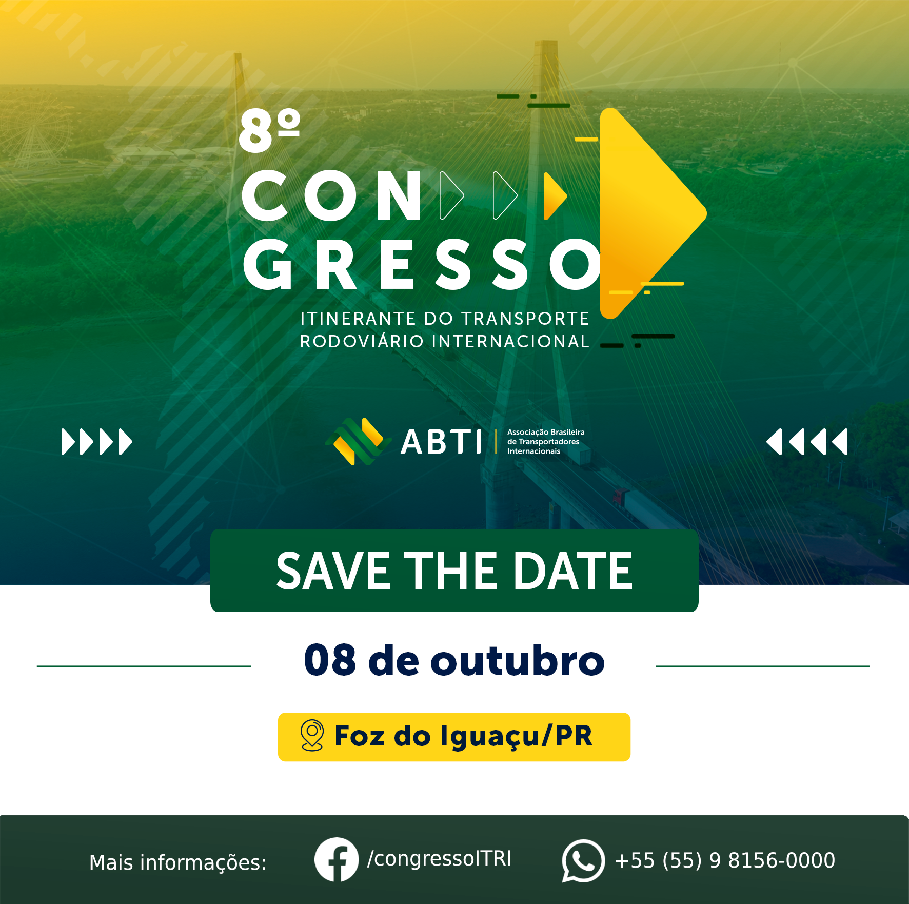 Congresso save date site